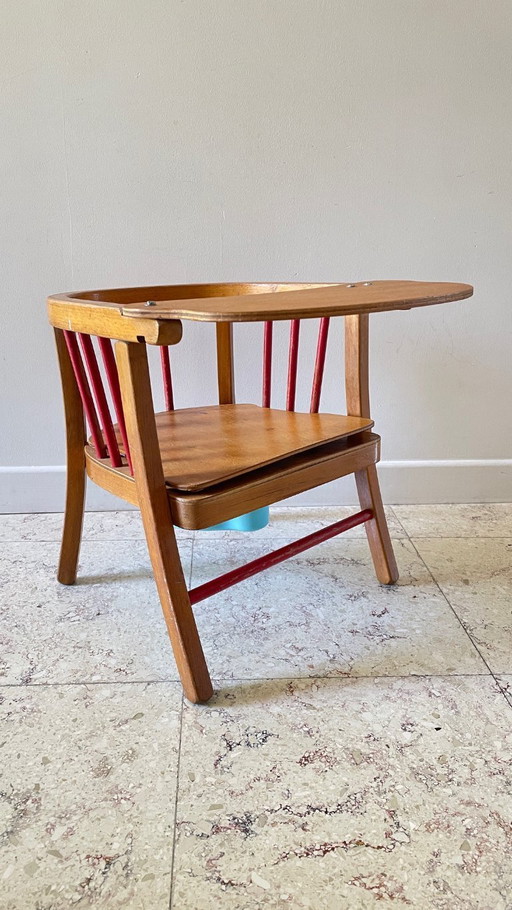 Poltrona per bambini in legno vintage Baumann