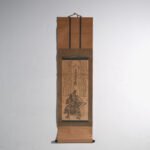 Antico kakejiku giapponese di un guerriero samurai in xilografia su carta – Giappone, c. 1890 (photo 25 of 40)