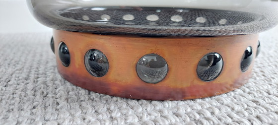 Image 1 of Ciotola e bicchieri vintage con bordo in rame