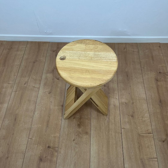 Image 1 of Klappbarer Buchenholzhocker von Roger Tallon für Sentou, 1970/80