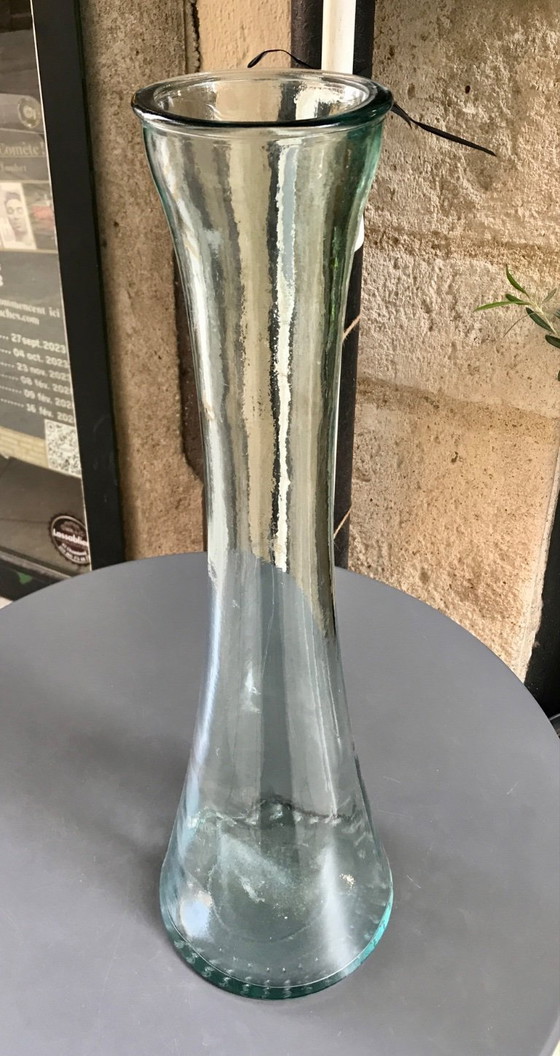 Image 1 of XL Trompetenvase aus Recyclingglas