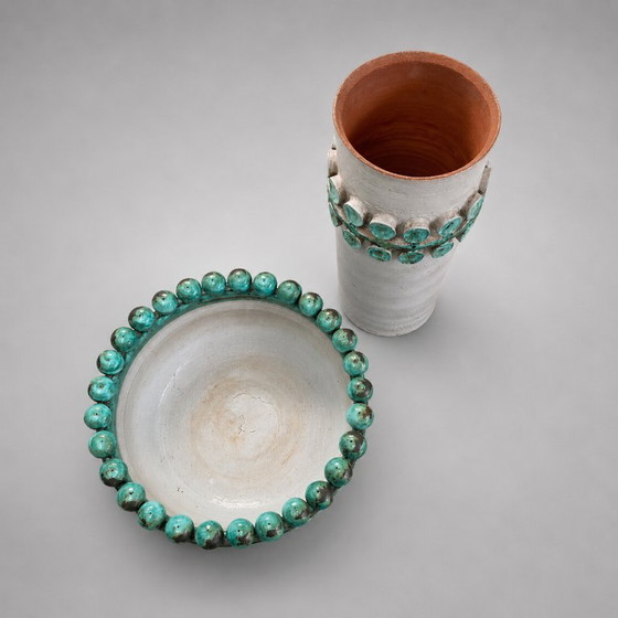 Pair of Mid-Century Fat Lava Studio Pottery Floor Vases, 1960s/70s – Unique Handcrafted Set (photo 10 of 16)