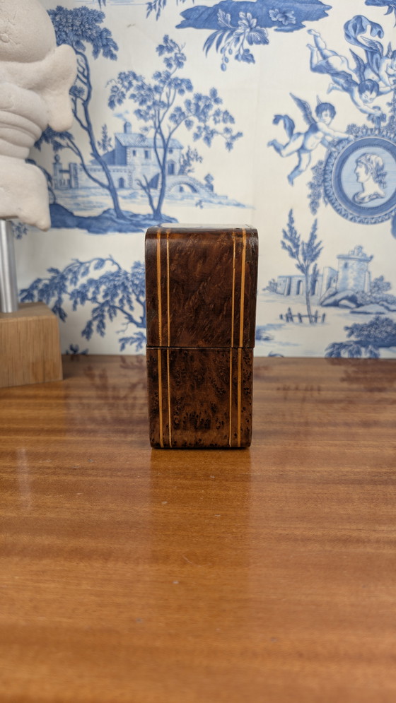 Image 1 of Porta carte in legno e intarsi, decorazione rinascimentale, periodo Napoleone III