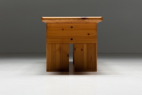 Image 1 of Vintage bench in solid pine by Silvio Coppola for Fratelli Montina, Italy 1970