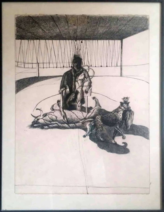 RAMON GIELING - "Bull fighter" – Arte, Paper, Surrealism (photo 4 of 5)