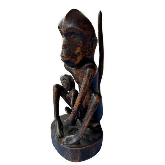 Image 1 of Scultura tribale - Madre e figlio - Stile Sepik - Papua Nuova Guinea - 1940-1960 ca.