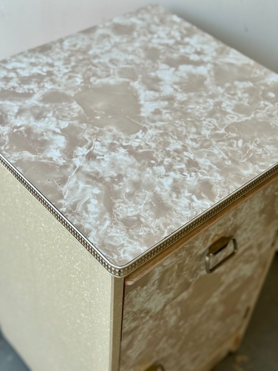 Image 1 of Vintage Bedside Table with Drawer
