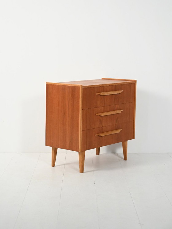 Image 1 of Scandinavian chest of drawers ’50s–’60s in teak and oak
