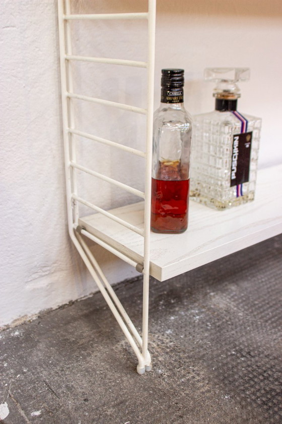 Image 1 of Original Nisse String shelf, vintage mid-century white highboard