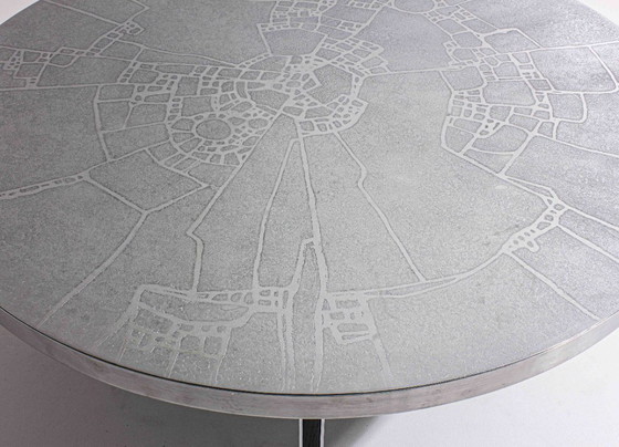 Image 1 of Brutalist etched coffee table