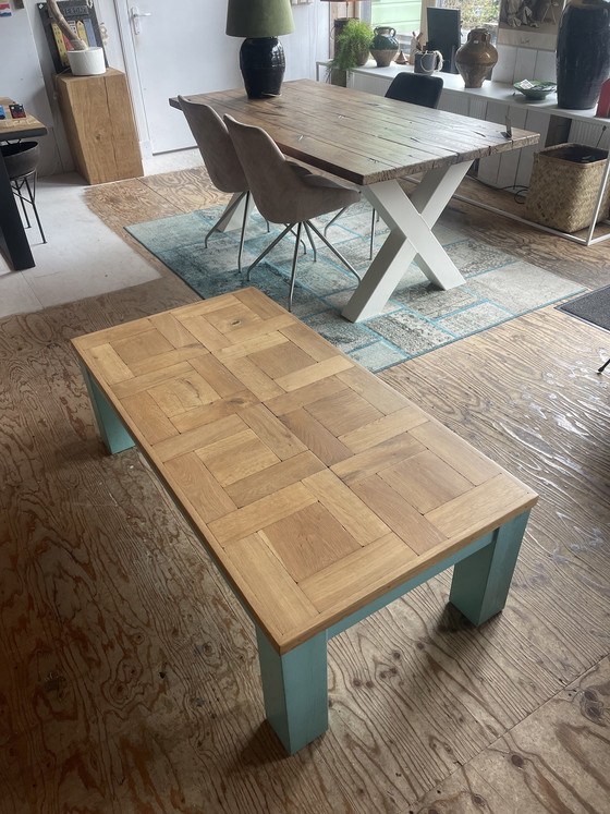Image 1 of Oak mosaic coffee table