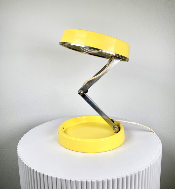 Image 1 of Vintage gele GEI opvouwbare bureaulamp - jaren 70 Space Age verstelbare Z-lamp - Mid-Century moderne verlichting - Eclectische r