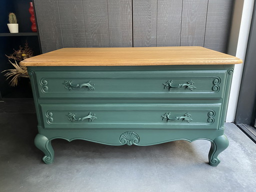 Commode vintage verte