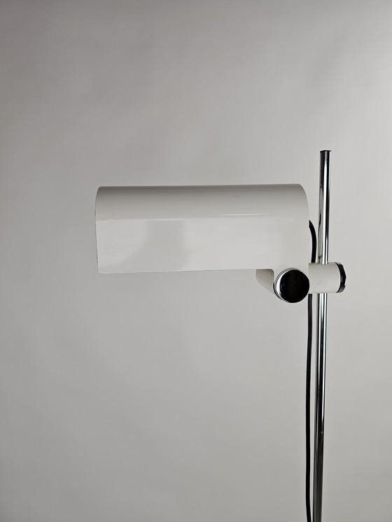 Image 1 of Lampada da terra in metallo bianco Braun Feldweg per Doria Leuchten anni '60