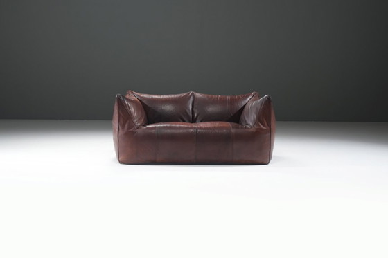 Image 1 of Perfecte, gepatineerde Le Bambole leren bank van Mario Bellini - B&B Italia
