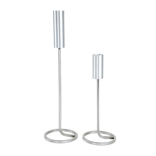 Set aus Metallkerzenständern, dänisches Design, 1970er Jahre, hergestellt in Dänemark