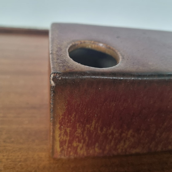 Image 1 of Vase bloc Mobach, grès, émail mixte, années 1960
