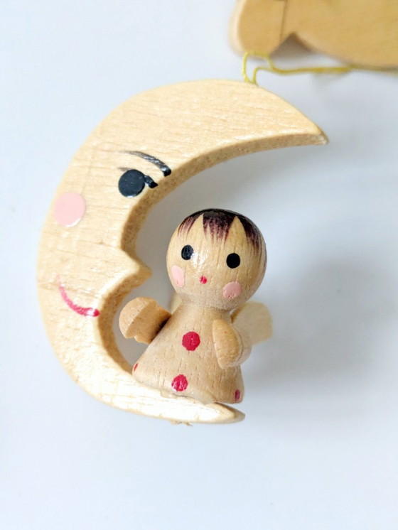 Image 1 of 19 x Midcentury houten kerstversieringen | Handbeschilderd, Erzebirge, Duitsland