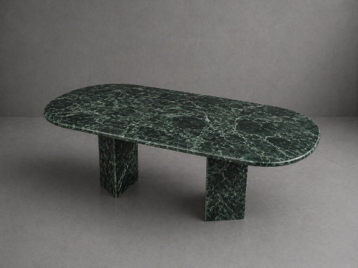Solid Oval Marble Dining Table – Natural Stone Table – eettafels (photo 2 of 13)