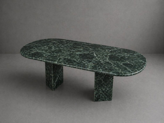 Solid Oval Marble Dining Table – Natural Stone Table – NDONI Natursteine (photo 2 of 13)