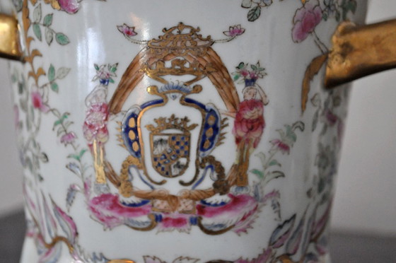 Image 1 of Pair of porcelain pots - Early 20th century (ref 2819)