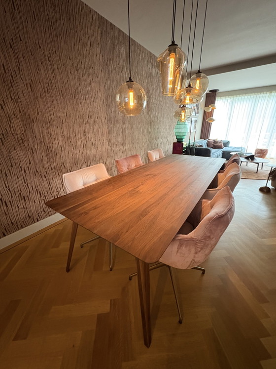 Ensemble de salle à manger (Table Spike Van Seuren et chaise Hug) – Salles à manger complètes, Metal, Velvet (photo 12 of 15)