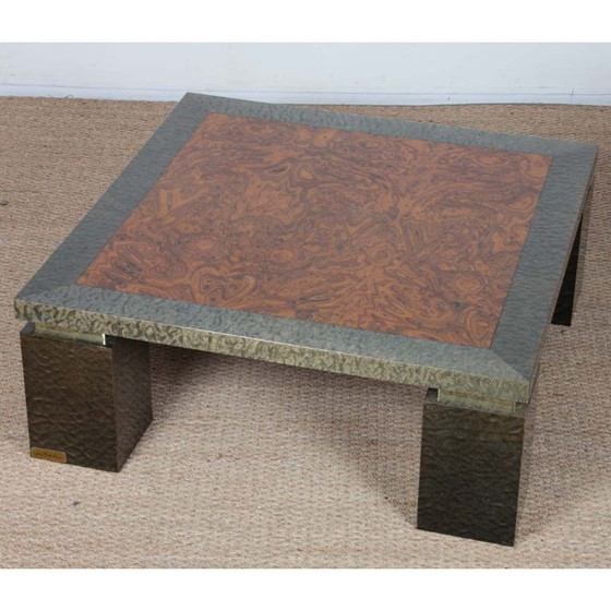 Image 1 of Coffee table in burl wood by Jean-Charles Liviani, 1980