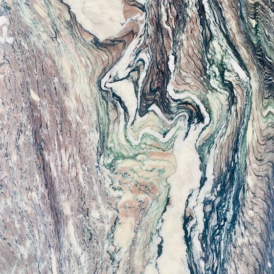 Image 1 of Large Cipollino Ondulato Marble Dining Table Italian Design
