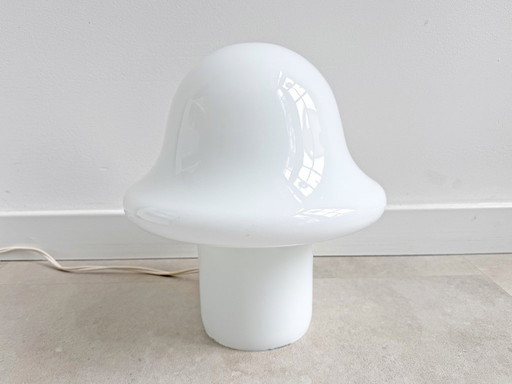 Vintage Peill & Putzler milk glass mushroom table lamp