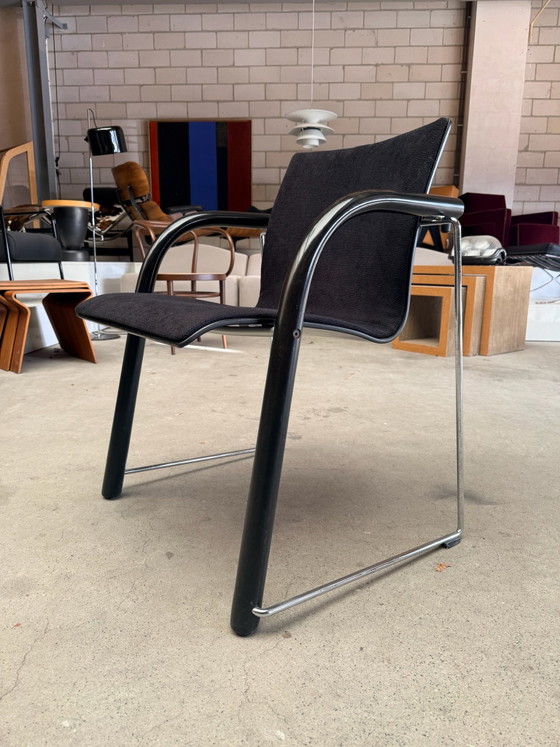 Thonet S320, Wulf Schneider & Ulrich Böhme (Lagerbestand: 2), Stühle und Loungesessel, Stoff, Holz, Schwarz (Foto 9 von 14)