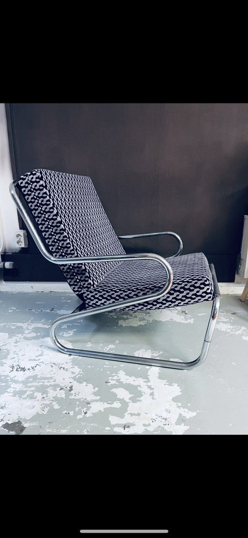 Fauteuil 1970 structure tubulaire