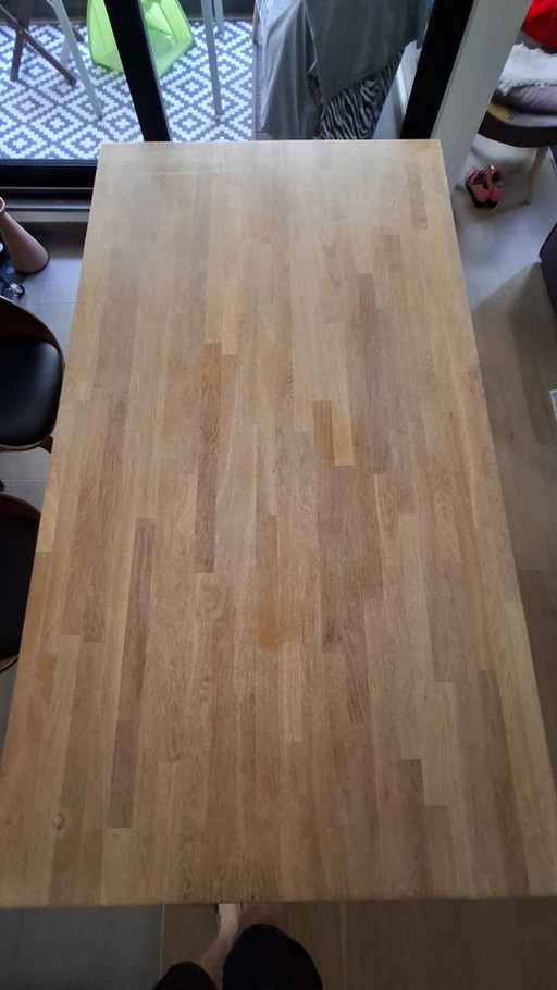 Ethnicraft Table 6P – eettafels, Metal, Wood