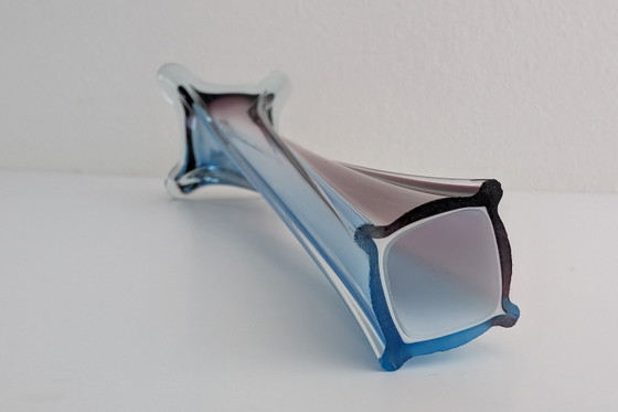 Image 1 of Vintage Murano Style Sommerso Vase – Purple & Blue – 1960s/1970s – 30 cm