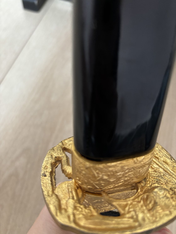 Image 1 of Decorative Daishō samurai sword set with wooden stand