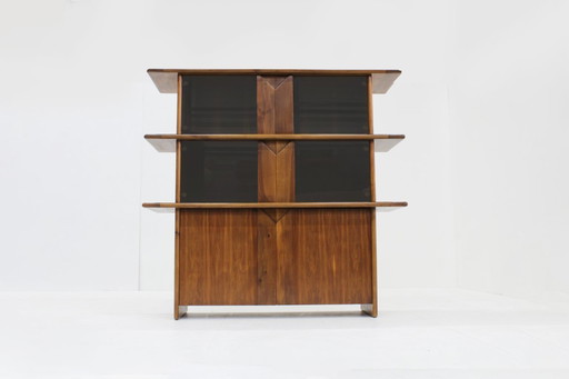 Vintage Italian Walnut cabinet by Ammannati and Vitelli for Catalano, 1970s
