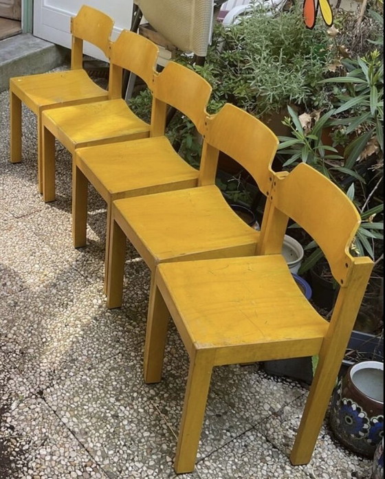 Image 1 of Set von fünf Holzstühlen Schapp