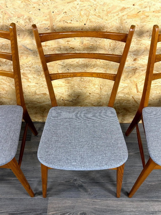 Image 1 of 4 sedie da pranzo anni '60/'70, design danese moderno di metà secolo.