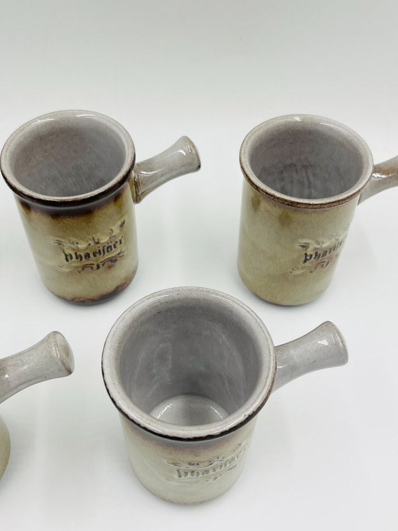 Set of 6 Pharisäer glazed stoneware mugs, Crockery, Ceramic, Brown (photo 5 of 10)