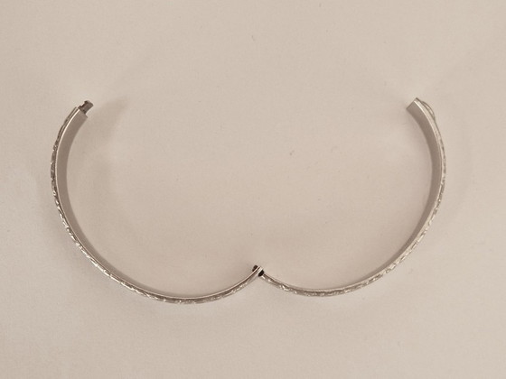 Image 1 of Solid silver bracelet with snake pattern - Marked - 34 grams