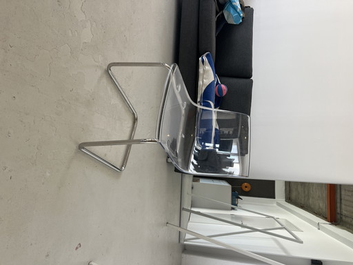 IKEA Tobias Design Buisframe Sgabello - Trasparente / Cromato
