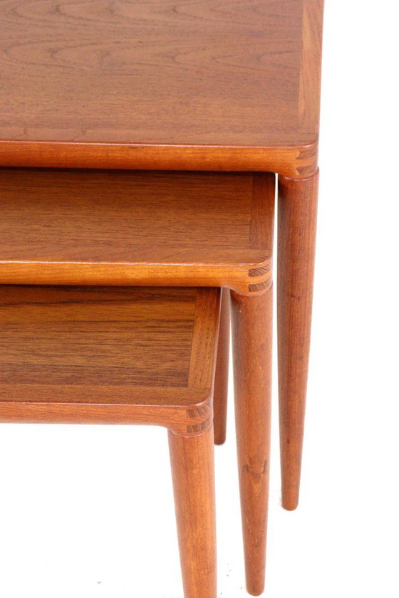 Image 1 of Tables d'appoint gigognes Henry W. Klein pour Bramin, style vintage danois
