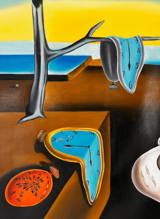 Salvador Dalí – A Second Before - Hand-painted on canvas (rolled up)