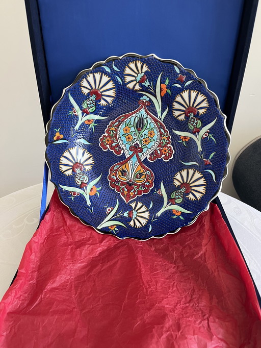 Art céramique traditionnel turc - Assiette peinte à la main