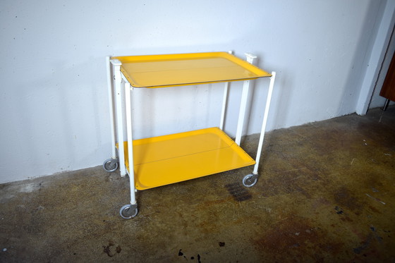 Image 1 of Chariot de service style années 1970, table d'appoint vintage