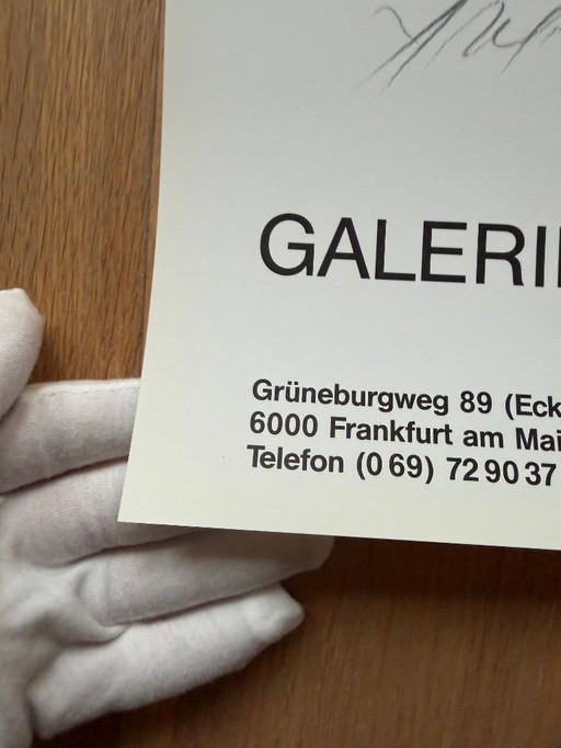 Hans Arp, cartel de la exposición de 1989, Galerie Raphael Westend "Hans ARP Victor VASARELY"