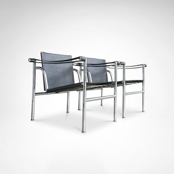 Image 1 of Fauteuil LC1 (première version) de Le Corbusier et al. pour Cassina, années 1970, lot de 2