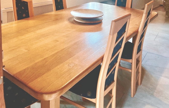 Exceptional dining table in solid chestnut wood, 220x110 cm – Tischler Handwerk Sonderanfertigung Unikat (photo 6 of 7)