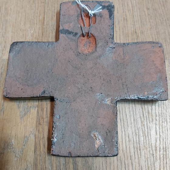 Image 1 of Crucifix in ceramics by Perignem of Bruges