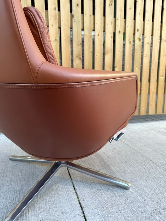 Image 1 of Vitra Grand Relax armchair with ottoman in cognac leather