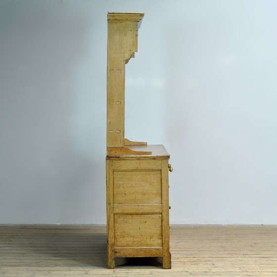 Grenenhouten buffetkast, circa 1850 – Kasten, Wood, Brass, Vintage (photo 13 of 14)